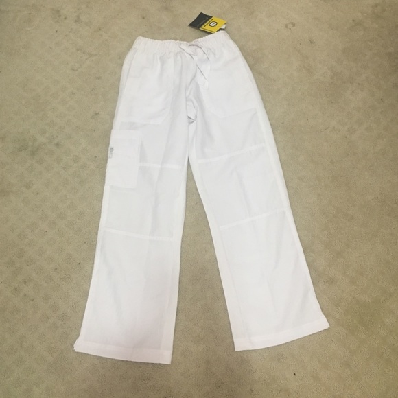 NWT WonderWink XS petite white scrub pants
