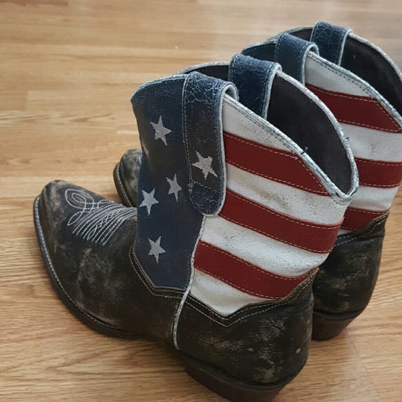 Roper, 11M real leather, American flag, short boot
