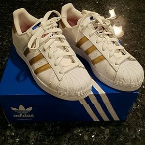 Gold and White Superstar J