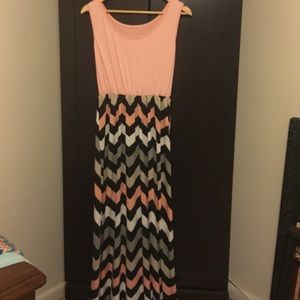 Chevron maxi dress
