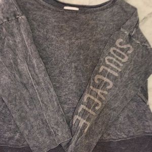 SOULCYCLE Wide scoop neck lightweight exposed back