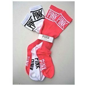 VS pink and white socks!