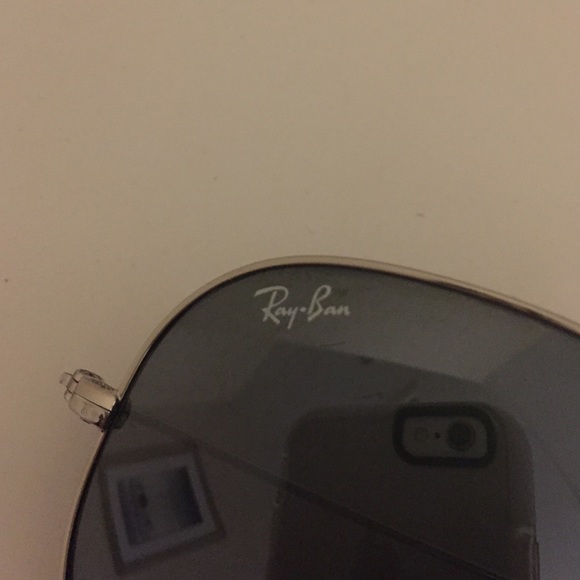 Silver rayban aviators main image 4