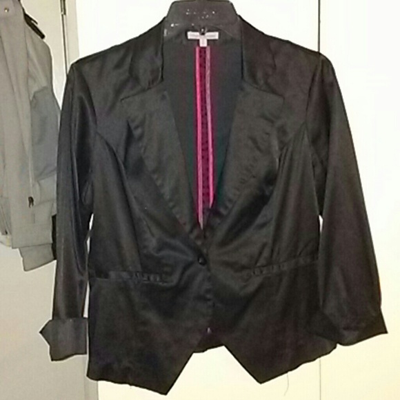 Black suit jacket with a silky feel to it!