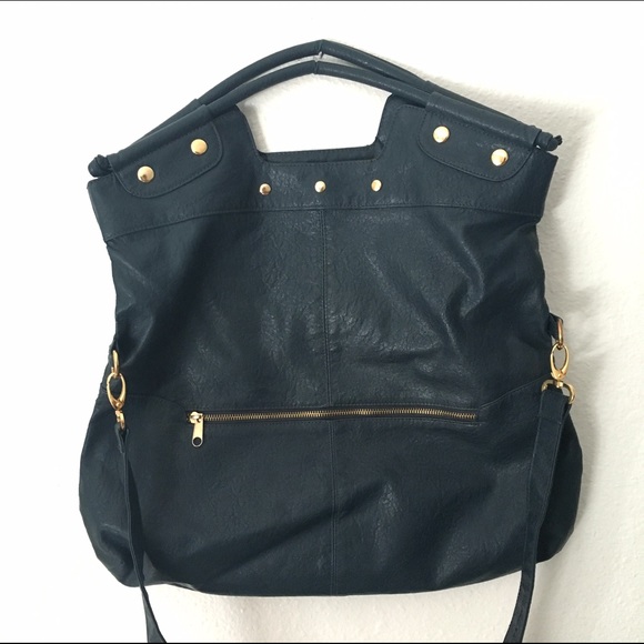 Dark Teal Folding Hobo Bag