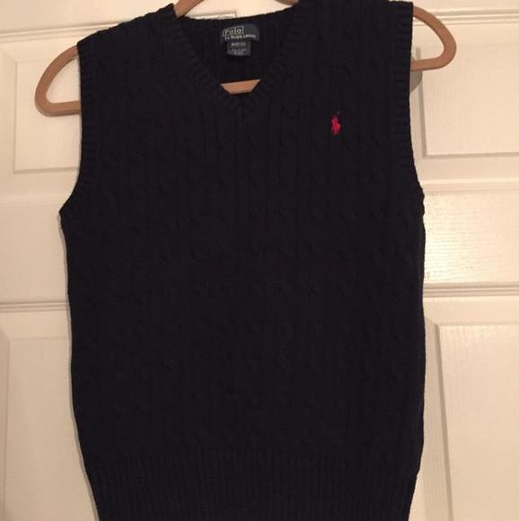 Ralph Lauren Boys Cable Knit Sweater Vest