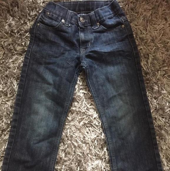 Dark straight leg loose fit jeans