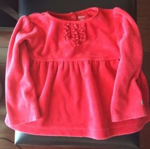 Red Long Sleeve Girls Top 24 Months