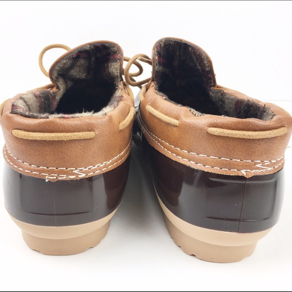 Size 6 Camel Brown Rain Duck Shoes Rubber NEW - Picture 4 of 4