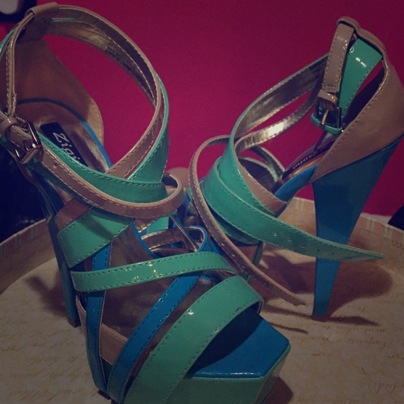 Sky high pleather platform heel