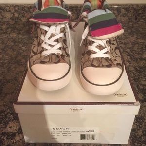 Coach Bonney Tan C's with fold over Multi Color