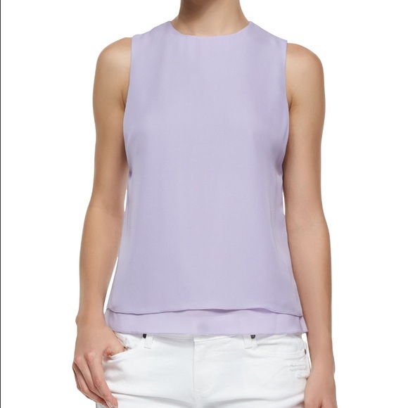Alice + Olivia Eli draped silk top