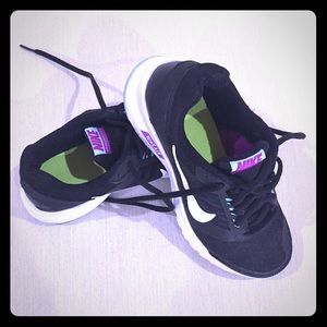 Black Nike running shoes
