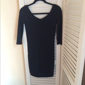 Long, black sweater dress