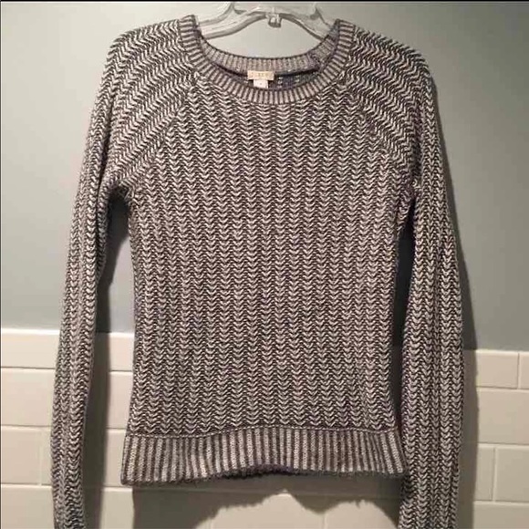 J. Crew Sweaters - J crew herringbone sweater in grey. Size small