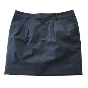 Black Knit Mini Skirt w/ Pleat Detail Size 12 GAP