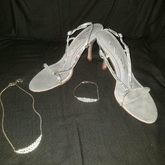 NINA Strappy Rhinestone Heels