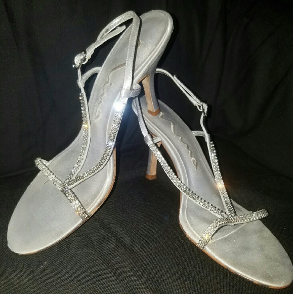 NINA Strappy Rhinestone Heels - Picture 2 of 4