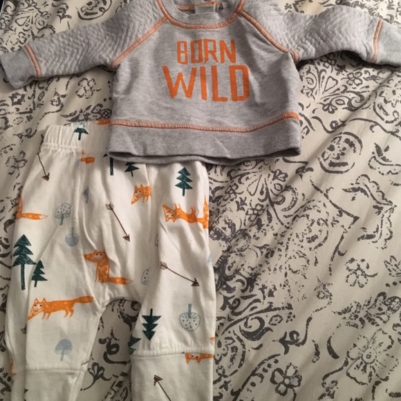 Baby sweater and matching pants.