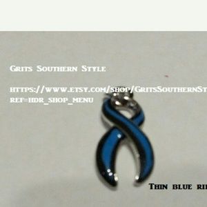 Thin blue line awareness ribbon