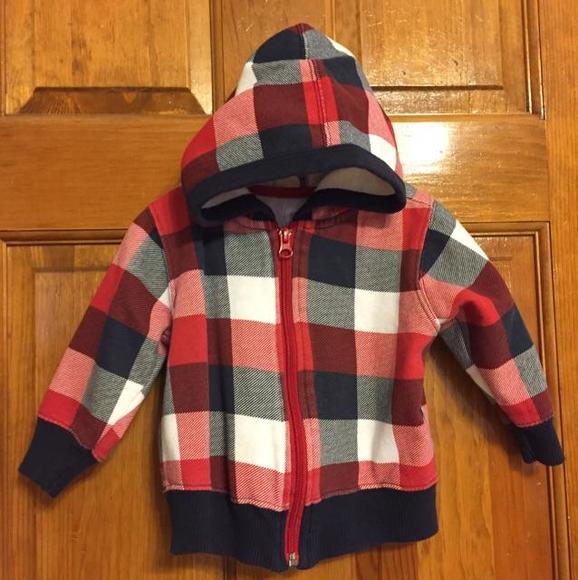 Plaid Zip-up Hoodie Sweater Jacket