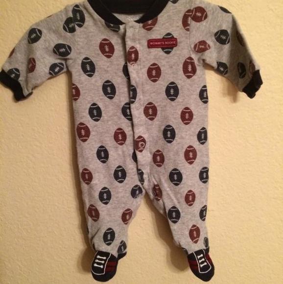 Carter's football onesie