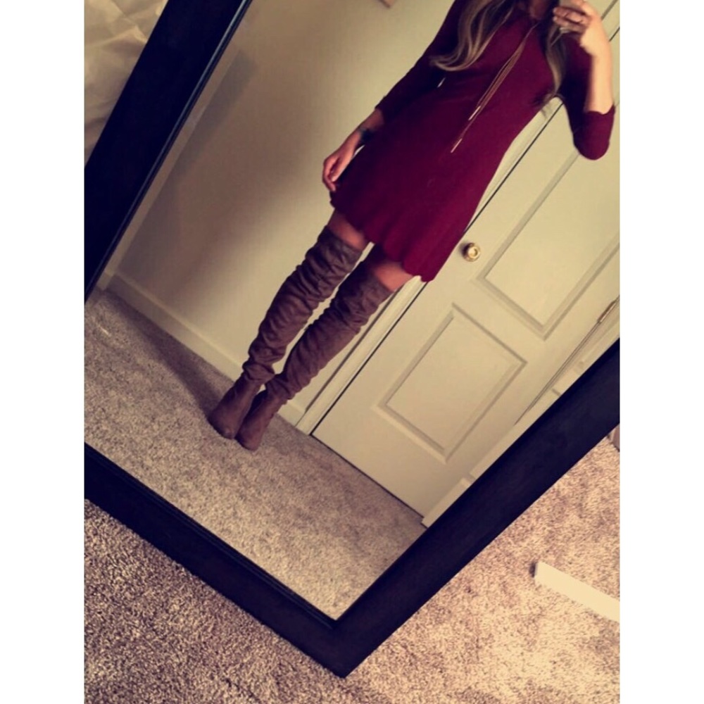 Burgundy Tunic Dress