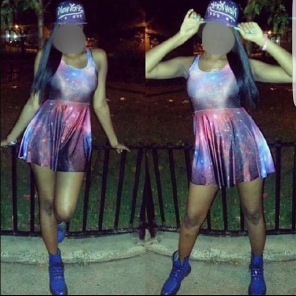 Galaxy Skater Dress & Snapback Set