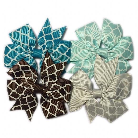 NEW Handmade Hair Bows - Bundle of 4