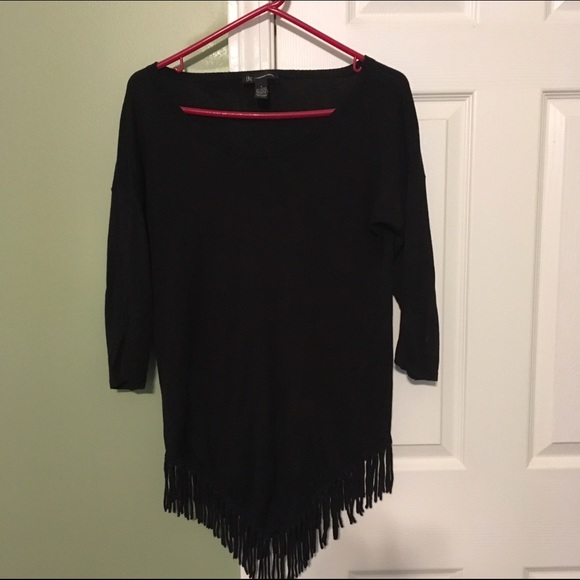 Black fringe sweater Inc. size small