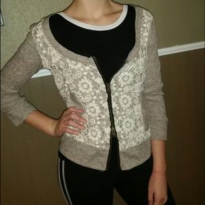 BKE Sweater with double zipper