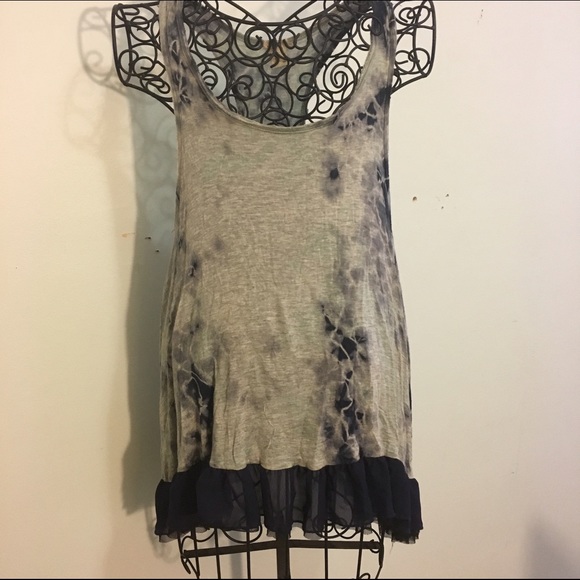 Grey/ blue tiedye tunic