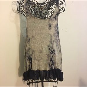 Grey/ blue tiedye tunic