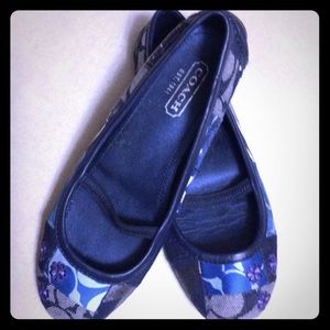 Coach flats in patchwork design size 6.5