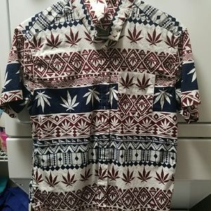 Button down Weed Shirt