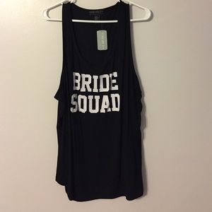 Bride squad tank top