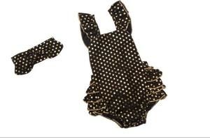Black polka Dots Romper
