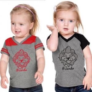 #Jambo unisex raglan short sleeve v neck tee with Lion Print