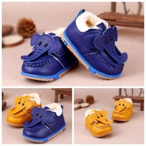 Elephant boys fur lining shoes