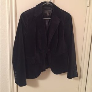 Black velvet blazer