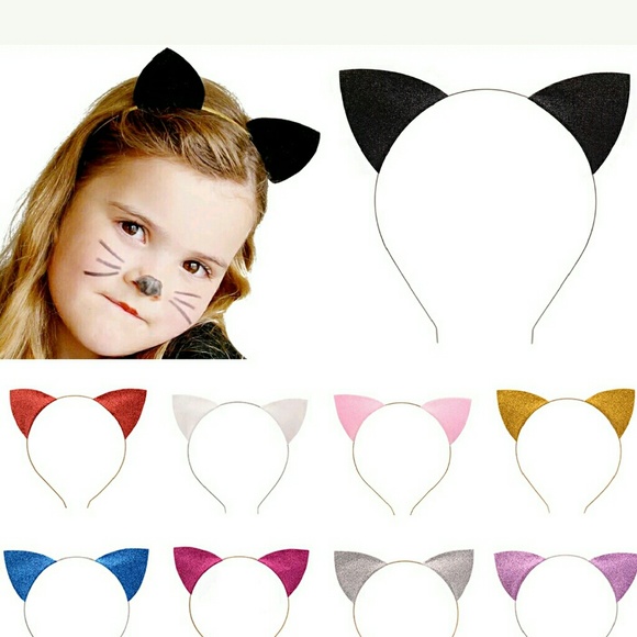Cat ears satin ears alloy headband
