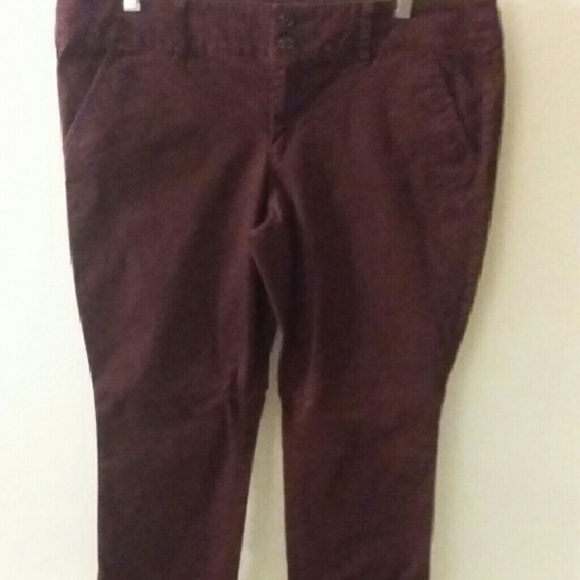 Burgundy jeans
