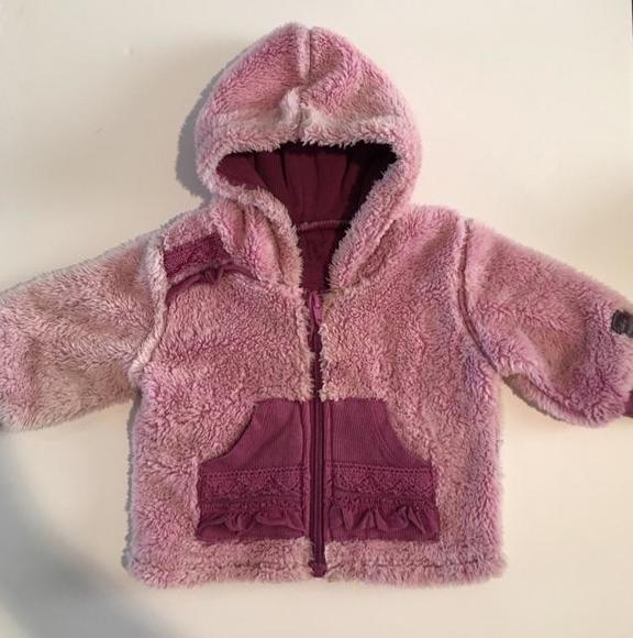 Naartjie furry/crochet jacket