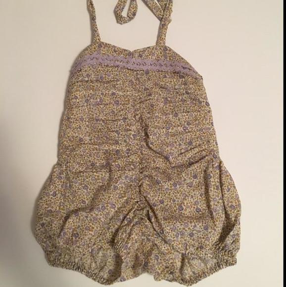 Retro floral print romper- Infant Size 12 months.