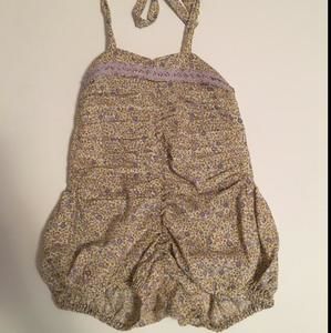 Retro floral print romper- Infant Size 12 months.