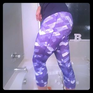 Purple tight fit capris