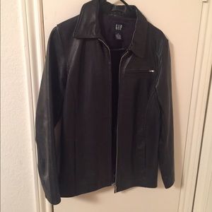 Black leather jacket