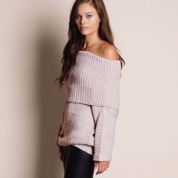 NBF ❤️ "Spellcast" Chunky Off Shoulder Sweater - Picture 3 of 4