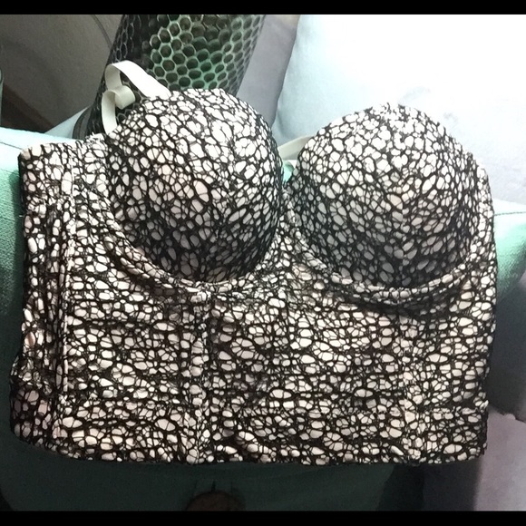 Medium bustier light pink and black