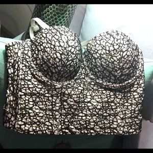 Medium bustier light pink and black